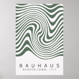 Poster vert Bauhaus Sage