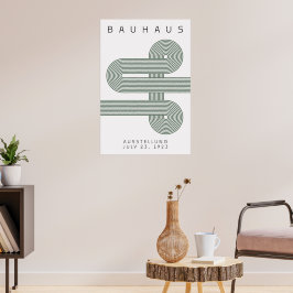 Poster vert Bauhaus Sage