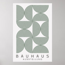 Poster vert Bauhaus Sage