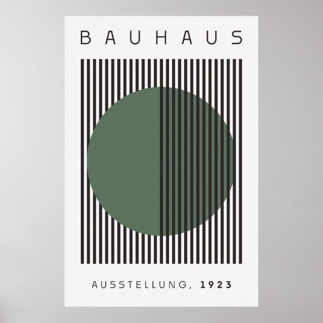 Poster vert Bauhaus Sage (Devant)