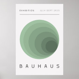 Poster vert Bauhaus Sage