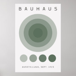 Poster vert Bauhaus Sage