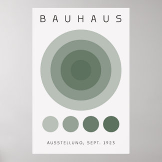 Poster vert Bauhaus Sage
