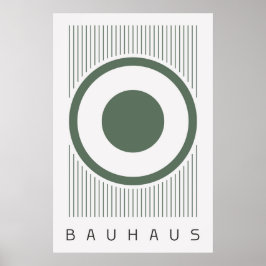 Poster vert Bauhaus Sage