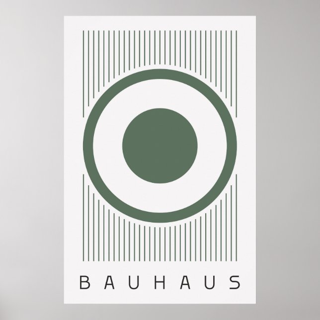 Poster vert Bauhaus Sage (Devant)