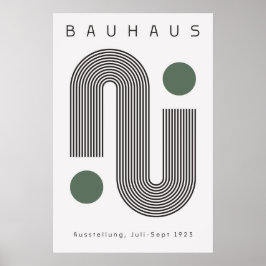 Poster vert Bauhaus Sage