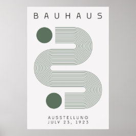 Poster vert Bauhaus Sage
