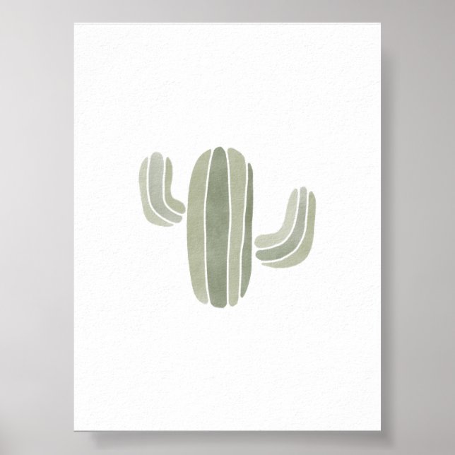 Poster vert cactus bébé (Devant)