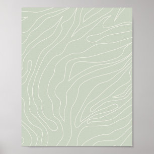 Poster Vert d'angle Abstrait minimal