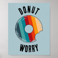 Poster vert de Donut Worry