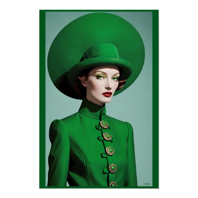 Poster Vert irlandais (Devant)