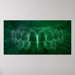 Poster vert pour dentiste Orthodontiste