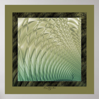 Poster Vert Satin Quilé