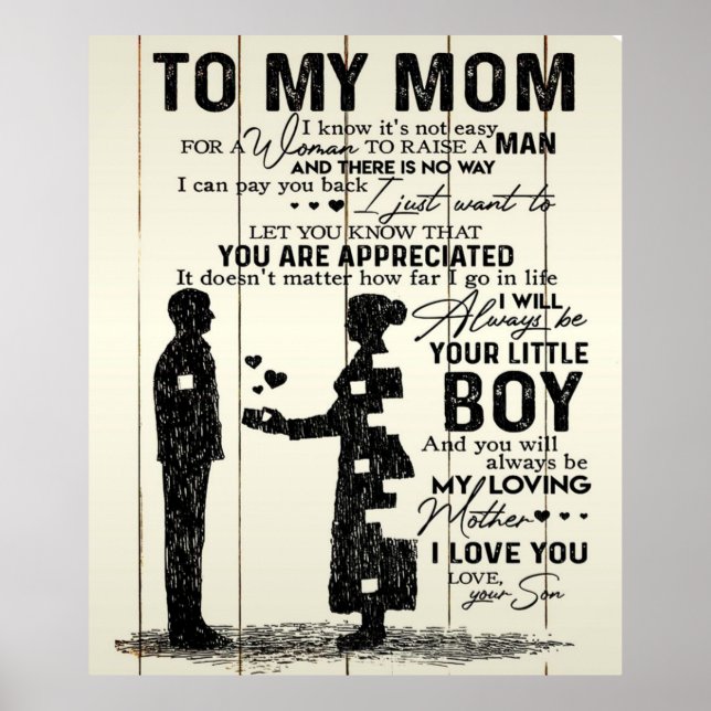 Poster Vertical Son To Mom | Bel cadeau (Devant)
