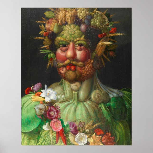 Poster Vertumnus c. 1591 par Giuseppe Arcimboldo (Devant)