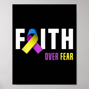 Poster Vessie Cancer Foi guerrière Dieu Vessie Cancer Aw