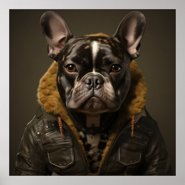 Poster Veste en cuir Buldog (Devant)