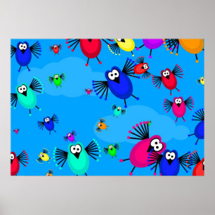 Poster Vestiges d'oiseaux