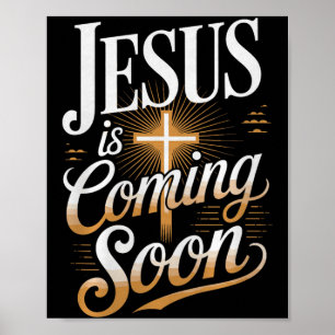 Poster Vêtements Chrétiens Jésus Arrive Bientôt Premium