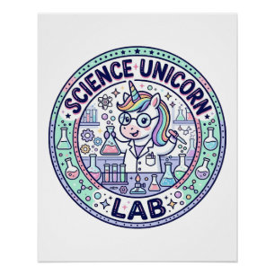 Poster Vêtements d'application prêts Unicorn Science Unic