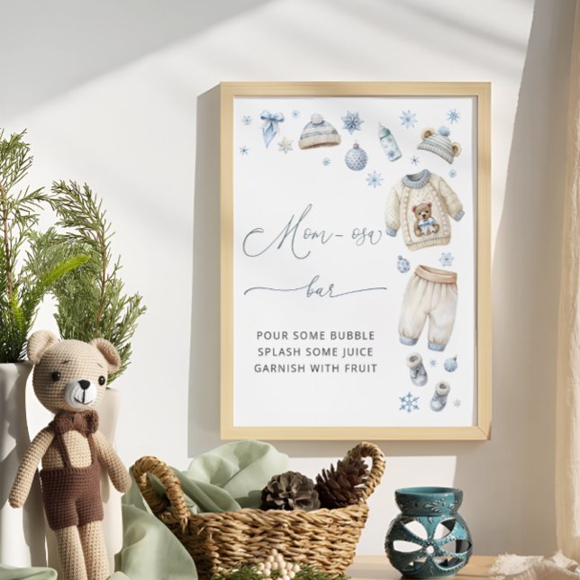 Poster Vêtements de bébé à l'extérieur froid Baby shower  (Créateur téléchargé)