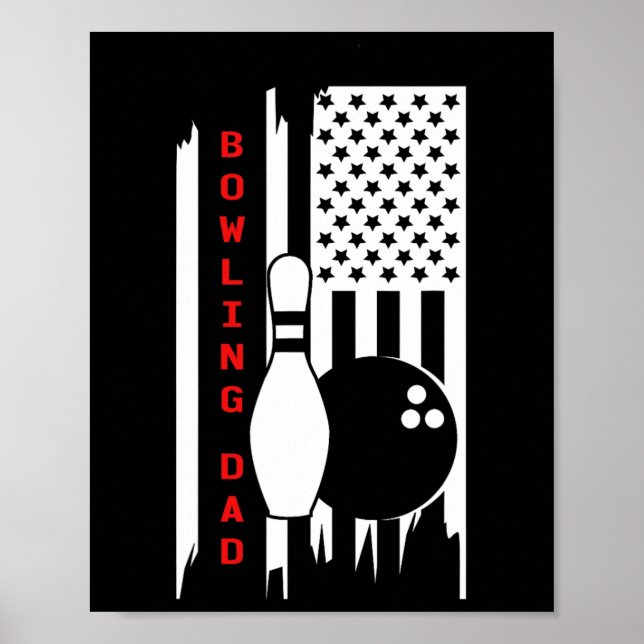Poster Vêtements de Bowling Papa - Bowling (Devant)