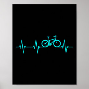 Poster Vêtements de fréquence cardiaque de vélo tout terr