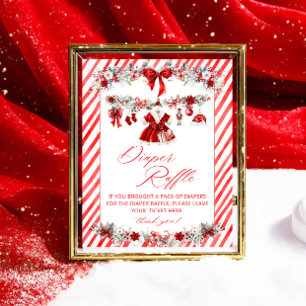 Poster Vêtements de Noël Baby shower de couches Raffle