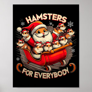 Poster Vêtements de Noël pour hamsters pour tout le monde