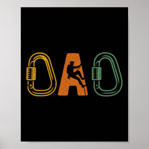 Poster Vêtements de Randonnée Papa - Outil d'Escalade de