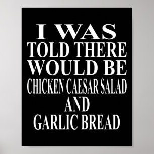 Poster Vêtements de salade César au poulet Incroyable Drô