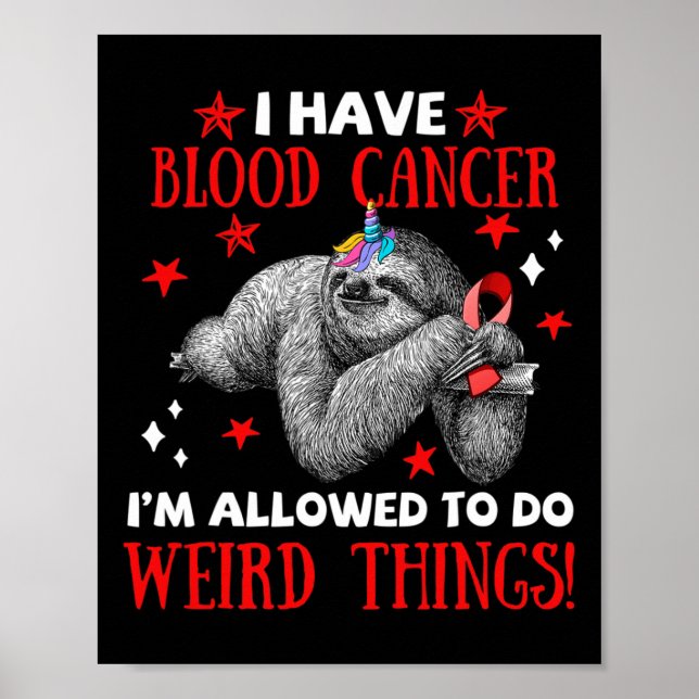 Poster vêtements de sensibilisation au cancer du sang big (Devant)
