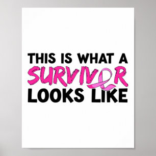 Poster Vêtements de sensibilisation des survivants du can