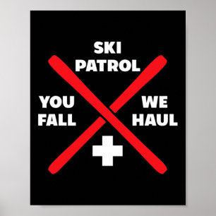Poster Vêtements de ski d'hiver patrouille jeux T-shirts 