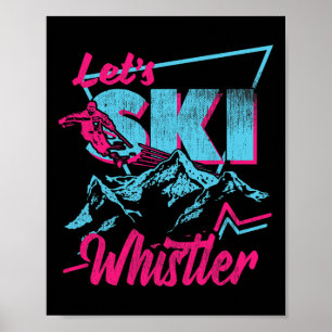 Poster Vêtements de ski vintage 80s 90s - Retro Whistler 