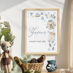 Poster Vêtements d'hiver à l'extérieur du froid Baby show