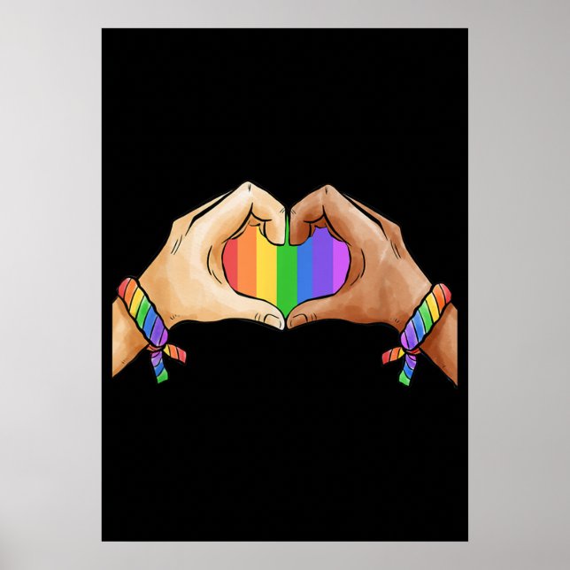 Poster Vêtements gay pride LGBT Arc-en-ciel Mois de la fi (Devant)