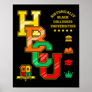 Poster Vêtements Hbcu Universités Noires Historiquement