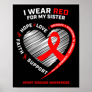 Poster Vêtements Hommes Soeur Rouge Maladie de Coeur Déce