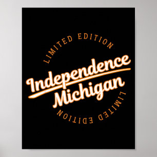 Poster Vêtements rétro athlétiques indépendance mi