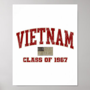 Poster Vétéran De Guerre Vietnam Chemise Militaire Cl De 