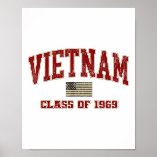 Poster Vétéran De La Guerre Du Vietnam Chemise Militaire 