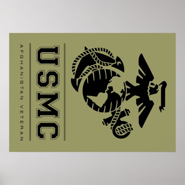 Poster Vétéran de l'USMC Afghanistan (Devant)