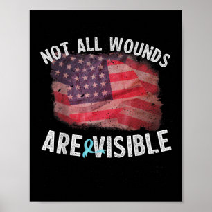 Poster Vétéran militaire santé mentale post-traumatique S