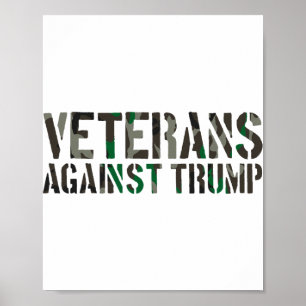 Poster Vétérans contre Trump Anti-trump Vétérans contre