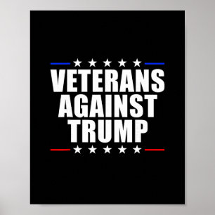 Poster Vétérans contre Trump Anti-trump Vétérans contre