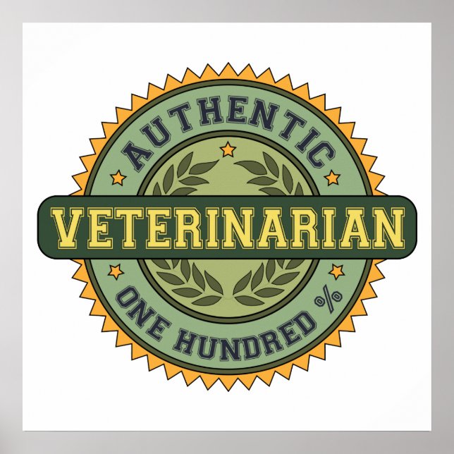 Poster Vétérinaire authentique (Devant)