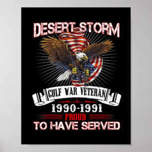 Poster Vétérinaire de la tempête du désert T-shirt Vétéri