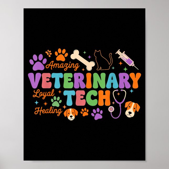 Poster Veterinary Technician - Vet Tech Veterinarian Appr (Devant)