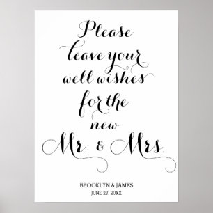 Poster Veuillez laisser la signature Mariage de votre pui